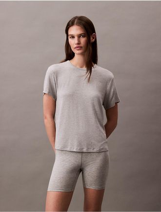 Calvin Klein Womens Ultra Soft Modal Relaxed T-Shirt - Grey - XS
