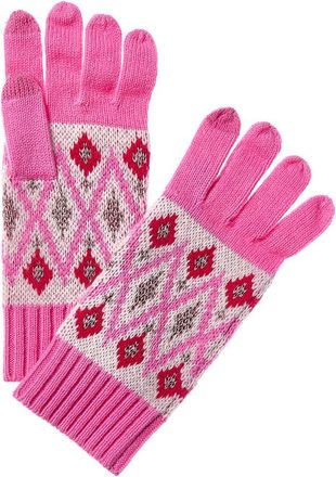 Sofiacashmere Fairisle Lurex Wool & Cashmere-Blend Glove