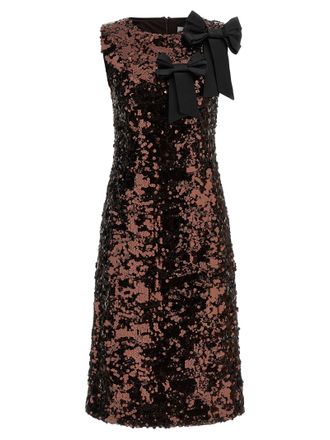 Ganni Kleid Velvet Pailletten Straight Midi