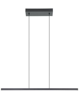 Eglo Eglo Amrisa 1 Light Integrated Led Linear Pendant With Black Finish & White Diffuser