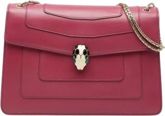Bulgari Pre-owned Vintage Schoudertas - Dames - Vintage Schoudertas - Roze - ONE Size - Leer - Vintage
