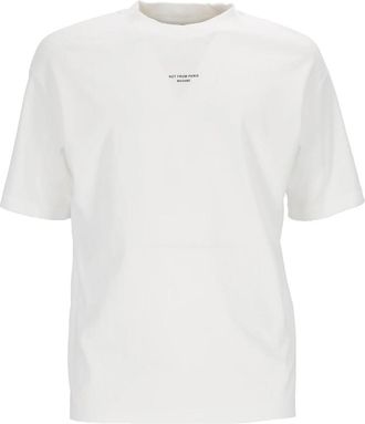 Dr&ocirc;le de Monsieur T-shirt Slogan Classique - Heren - T-shirts - Wit - S - Katoen - Tops