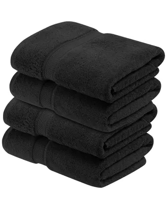 Superior Set Of 4 Egyptian Cotton Plush Heavyweight Absorbent Luxury Soft Bath Towels