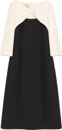 Valentino Garavani crepe couture midi dress - women - Virgin Wool/Silk/Viscose/Elastane - 42 - Black