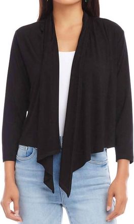 Karen Kane Calli Open Front Cardigan In Black