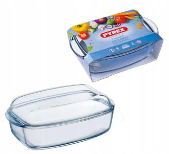 OEM Cazuela De Vidrio Pyrex Con Tapa, 4,6 L
