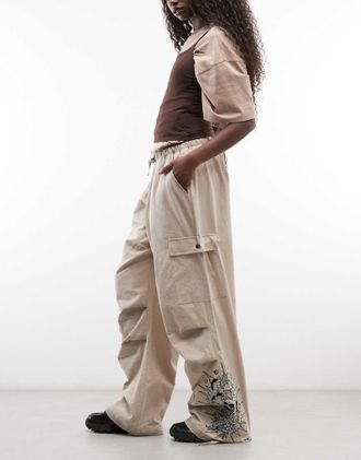 Ed Hardy pantaloni cargo grigi-Grigio