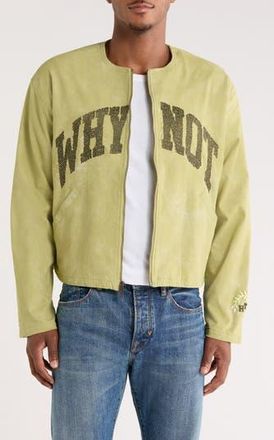 Honor The Gift Twill Washed Front Zip Jacket in Green at Nordstrom Rack, Size Medium