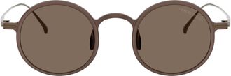 Giorgio Armani 0ar6173t Round Titanium Sunglasses with Tinted Lenses
