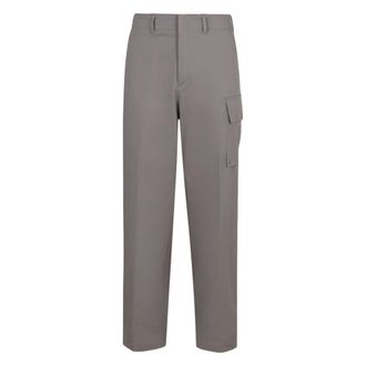 Fendi Straight Trousers, male, Gray, L, Cargo Trousers