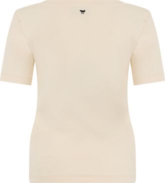 Max Mara Womens Short-Sleeve T-Shirt Cream Cotton T-Shirts & Jerseys