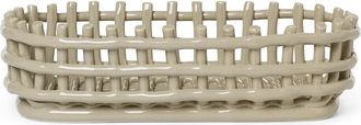 Ferm Living Keramik Korb oval, cashmere
