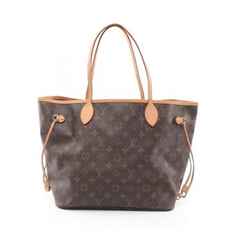 Louis Vuitton Brown Monogram Coated Canvas Leather Handbag Tote Bag (Pre-Owned)