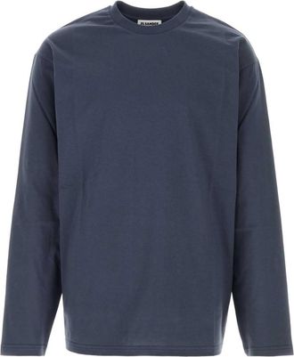 Jil Sander Navy Blue Solid T-Shirt