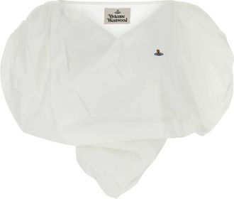 Vivienne Westwood Hart Top in Wit Katoen - Dames - Blouses - Wit - S - Katoen - Overhemden