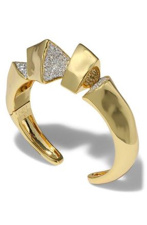 Alexis Bittar Solanales Crystal Pav&eacute; Fragment Hinge Cuff Bracelet in Crystals at Nordstrom