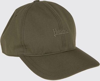 Herno Cappello da baseball in cotone con logo ricamato tono su tono