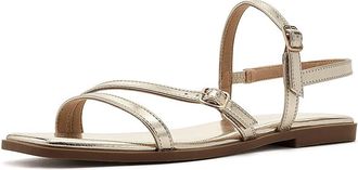 Journee Collection Brianna Womens Sandals Champagne Lizard : 6.5 M, Synthetic
