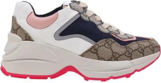 Gucci Rhyton Sneaker - Heren - Sneakers - Veelkleurig - 41 1/2 EU - Leer - Schoenen