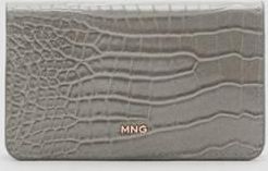 Mango Portafoglio medio effetto cocco grigio - Donna - Taglia unica - MANGO