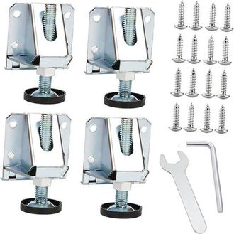 OEM Patas De Muebles Ajustables, 4 Patas Ajustables Roscadas, Patas Ajustables De 0 A 60 Mm, Robustas Y Antideslizantes, Pies De Muebles Ajustables