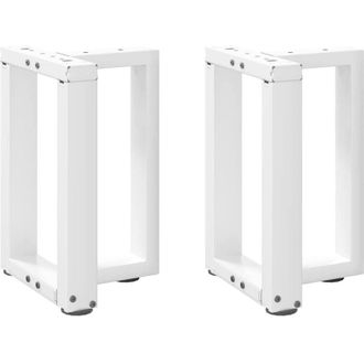 vidaXL Vidaxl - Patas Para Mesa De Centro En Forma De T (2 Unidades), Color Blanco, 38 X 25 X (42-43) Cm, Acero