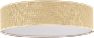 Beliani L&aacute;mpara De Techo De Acr&iacute;lico Natural 60 Cm Papel Rat&aacute;n Dormitorio Magno