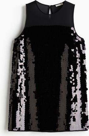 H&M Minikleid mit Pailletten - Schwarz