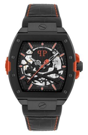Philipp Plein The Skeleton 2.0 Watch, 44mm in Black at Nordstrom