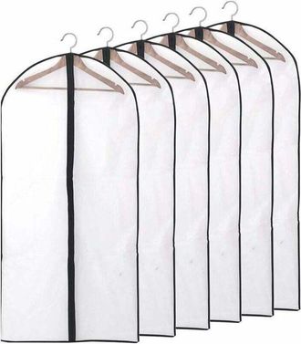 OEM Fundas Protectoras Para Prendas De Vestir, A Prueba De Polvo, Agua, &Aacute;caros Y Humedad, Transparentes Con Cremallera Para Camisas, Trajes Y Abrigos, 6 U