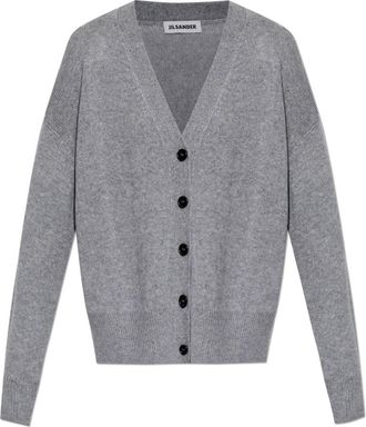 Jil Sander Oversized Kasjmier Vest - Dames - Cashmere truien - Grijs - S - Kasjmier - Truien & Vesten