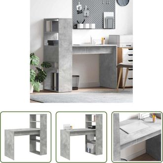 vidaXL vidaXL Scrivania grigio cemento - Scrivania Grigio cemento 113 x 54 x 120 cm Legno multistrato