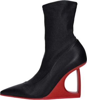 Vic Mati&eacute; Schoenen, Dames, Zwart, 38 EU, Leer, 1F2500D 14W330101 Enkellaars
