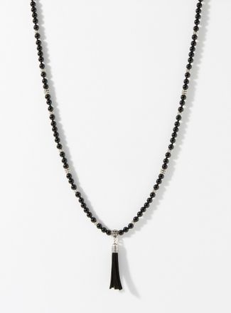 Mancino Mens Turquoise and tigers eye bead necklace