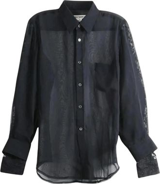 Comme Des Gar&ccedil;ons Sheer Lace-Panel Shirt - Dames - Overhemden - Zwart - M - Overhemden