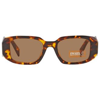 Prada Dark Brown Rectangular Ladies Sunglasses PR 17WSF VAU2Z1 51