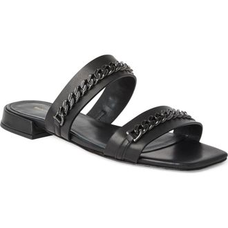 Bruno Magli Brunella Slide Sandal in Black Nappa at Nordstrom, Size 10.5