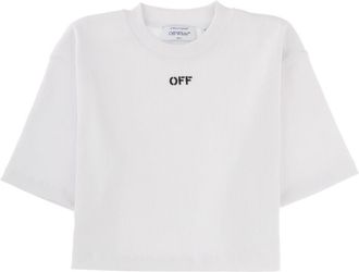 Off-white White Logo Crew Neck T-Shirt