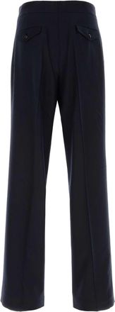 Giorgio Armani Virgin Wool Trousers - Navy