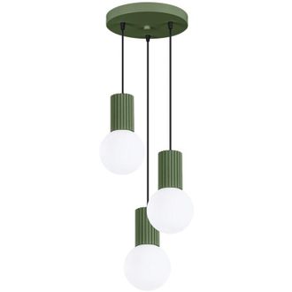 Wonderlamp L&aacute;mpara Colgante Mido Verde, 3 Luces