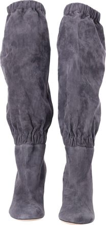 Jimmy Choo London Maxyn 85 Knee-high Boots in Grey Suede