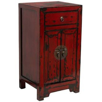 Wanderlust Deco Recibidor De Madera Rojo 46x38x86h Cm