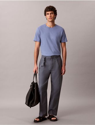 Calvin Klein Mens Liquid Touch Crewneck T-Shirt - Medium Blue - 2XL