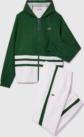 Lacoste trainingspak voor heren in groen-wit