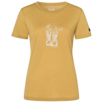 super.natural Flower Boots Tee Merinoshirt f&uuml;r Damen | beige