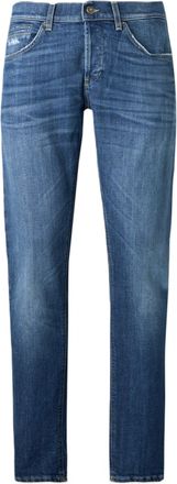 Dondup Classic Slim-Fit Medium Blue Distressed Jeans