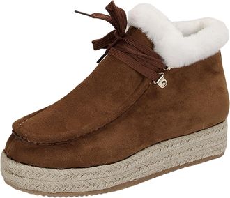 Generic 2026 Wide Fit Womens Fall/Winter Ankle Boots Walking Rain Easy Clean On Dog City Women Chelsea Waterproof Leather Non Slip (4) Brown