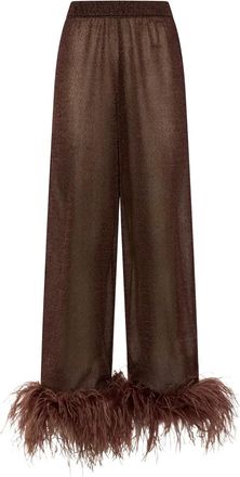 Os&eacute;ree Pantaloni Lumi&egrave;re Plumage - Marrone