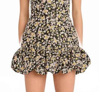 Amanda Uprichard Ivy Skort Bubble Mini Dress In Black Combo