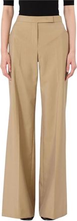 Max Mara Wijde Broeken - Dames - Wijde Broeken - Bruin - S - Broeken